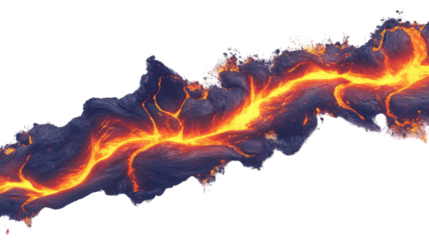 Lava, transparent background