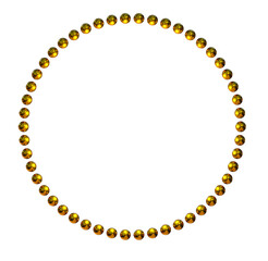 Circle Golden dots Frame, for Certificate, Placard or other Border on png transparent background.