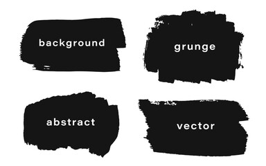 Vector Paint Brush Splash Set Grunge Stroke