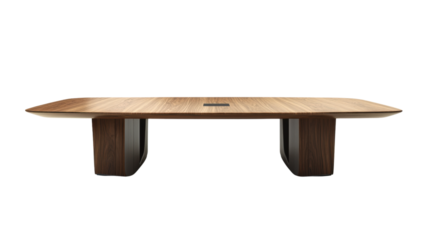 Office conference table, transparent background