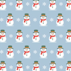 Snowman Christmas gifting paper pattern design