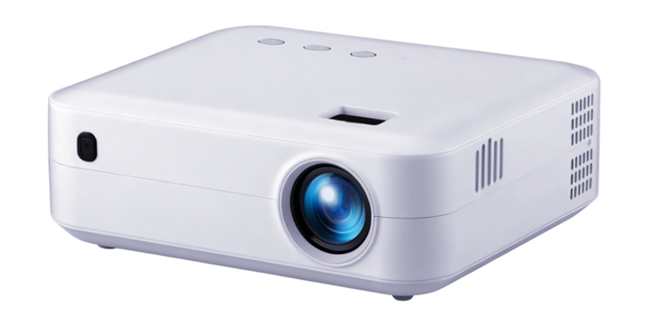 Realistic Projector PNG with Transparent Background | Professional Multimedia Equipment for Cinema and Advertising