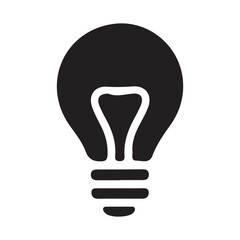 Light Bulb Icon Ideal for Ideas and Innovation Illustrations
