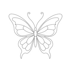 Elegant Butterfly Line Art Design