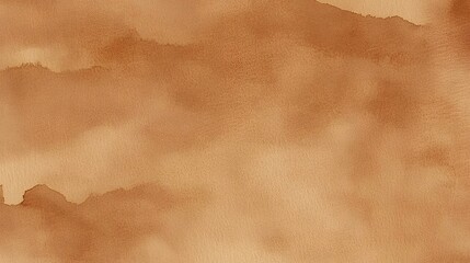 Abstract brown watercolor wash texture background. 