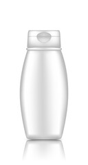 White cosmetic bottle mockup isolated from background: shower gel, shampoo, lotion, cream, cleaner