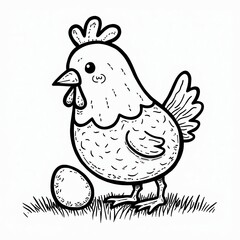  Plump Chicken with Fresh Laid Egg