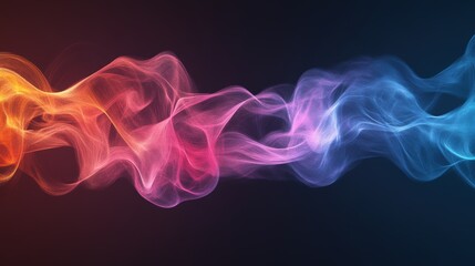 Fototapeta premium Colorful smoke trail background with copy space