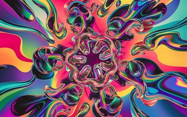 Fototapeta premium Vector colorful abstract liquid and curvy illustration background