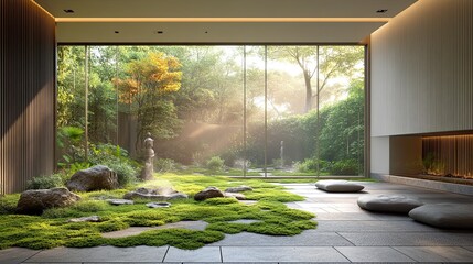 Moss: A serene moss-covered landscape background, ideal for showcasing natureâ€™s growth, peaceful environments, or sustainable, eco-conscious design themes.