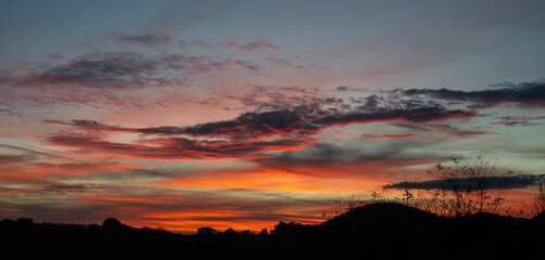Fototapeta premium Campania Felix, Italy. Spectacular sunset