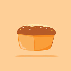 bakery food muffin. Flat illustration bakery icon for posters and web icons
