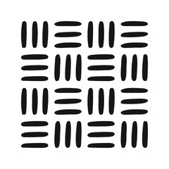 Hand drawn stripes tile pattern in staggered order. Abstract geometric pattern design