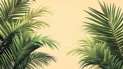 Palm Tree: A tropical palm tree background or design, perfect for beach-themed projects, vacation promotions, or evoking feelings of relaxation and island life.