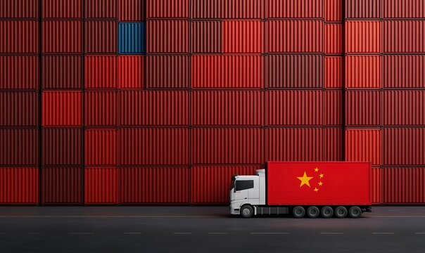 Trade tensions between USA and China reflected in shipping logistics and container transport