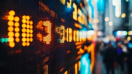 Dynamic Market Scene with Serene Color Palette