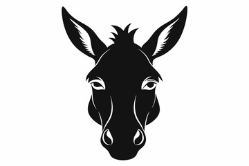 head of a donkey. A donkey head creative logo Icon, silhouette vector artwork illustration. donkey head icon. donkey head silhouette vector illustration