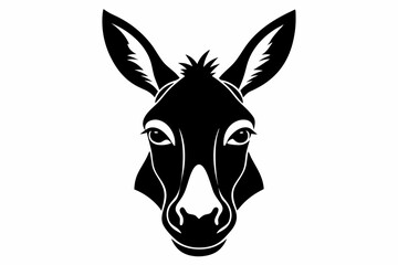 head of a donkey. A donkey head creative logo Icon, silhouette vector artwork illustration. donkey head icon. donkey head silhouette vector illustration