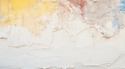 Obraz premium Wall with peeling paint. Texture of old concrete wall for background. A dilapidated building wall in need of major repairs. Facade of a house with damaged plaster. Photophone for retro photography.