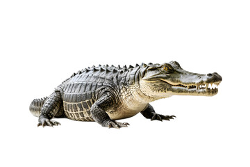 Isolated crocodile with Open Mouth, Perfect for Educational Resources