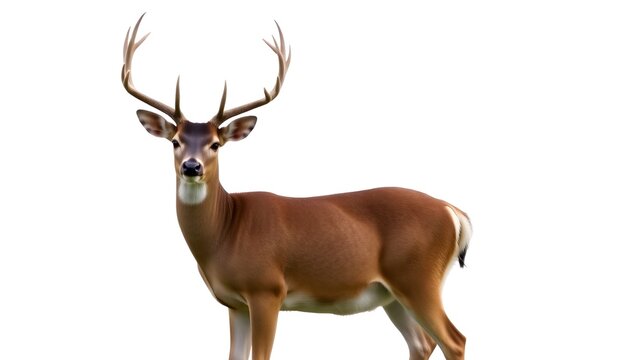 swamp deer standing confidently in a natural habitat with lush greenery, suitable for wildlife, conservation, and nature-focused stock photography	