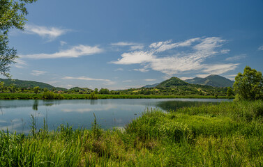 Fototapeta premium Posta Fibreno lake nature reserve, Frosinone, Italy