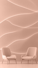 Fototapeta premium Calming mocha mousse beige wallpaper with soft gradients abstract background. Modern trendy tone hue shade