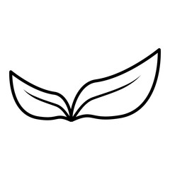 leaf icon, simple flat style, illustration, logo sign symbol pictogram template, for ui or ux isolated on white for mobile app, editable