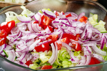 Fresh vegetable salad.