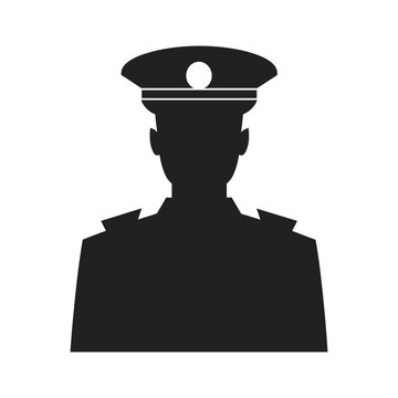 recommend clip art: Police officer icon silhouette vector