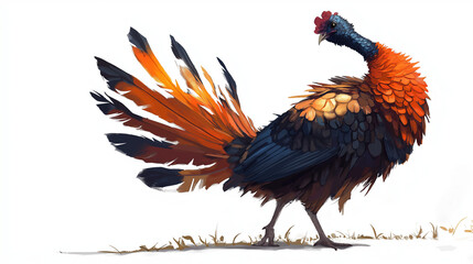 Obraz premium amazing funny turkey happy new year. 