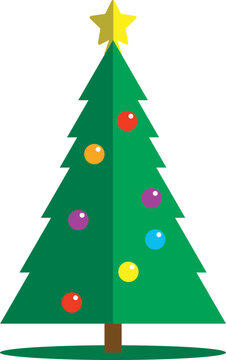 Christmas Tree flat design