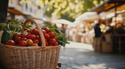 Fresh Vegetables at Scenic Market Stall