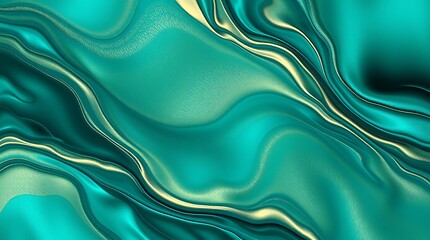 Obraz premium Abstract Teal Liquid Marble Swirls: A mesmerizing visual of swirling, liquid marble in vibrant teal hues. The abstract pattern evokes a sense of movement, flow and fluidity.