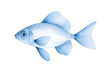 Fish watercolor illustration isolated on white background