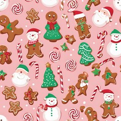 seamless pattern with Christmas elements