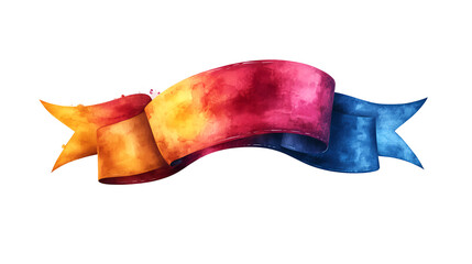 Obraz premium A colorful ribbon with a red stripe and a blue stripe