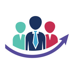 Business Team Growth Logo Vector.
