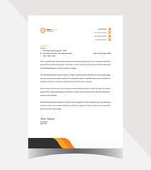 Mordan Letterhead template with orange details
