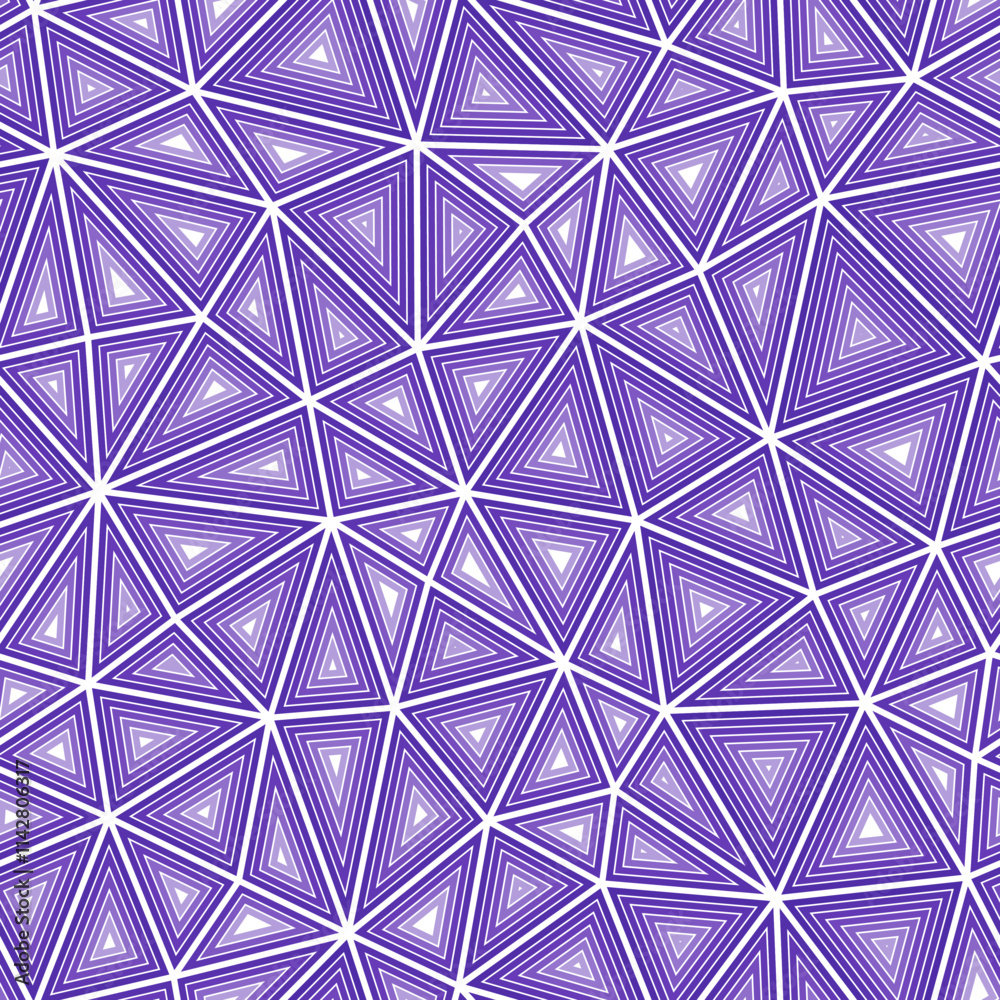 Poster abstract mosaic background. medium triangle size. multiple repeated inner triangles. one-tone colore