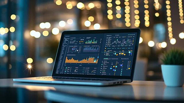 Modern Business Dashboard with Advanced Technology and Data Solutions