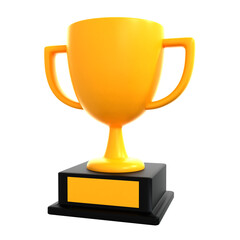 Gold trophy cup 3D Icon
