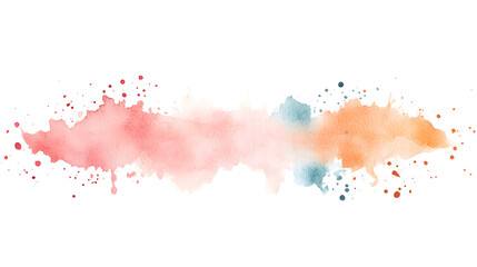 Obraz premium Abstract brush strokes and splash watercolor on white background. 