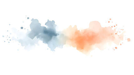 Obraz premium Abstract brush strokes and splash watercolor on white background. 