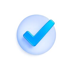 3D Render of a Checkmark Icon