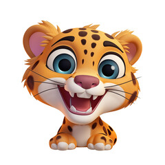 Small Jaguar, Isolated in the Background.