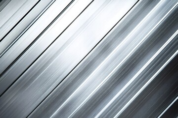 Obraz premium Brushed metal surface featuring sleek diagonal lines, creating a modern and stylish background ideal for industrial and technological design projects