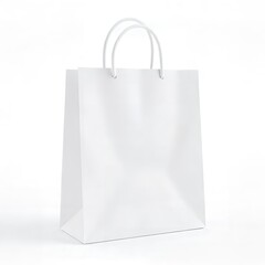 Blank white shopping bag.  Perfect for branding.