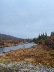 river in the mountains in Norway