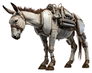 PNG Cyborg donkey animal mammal horse.